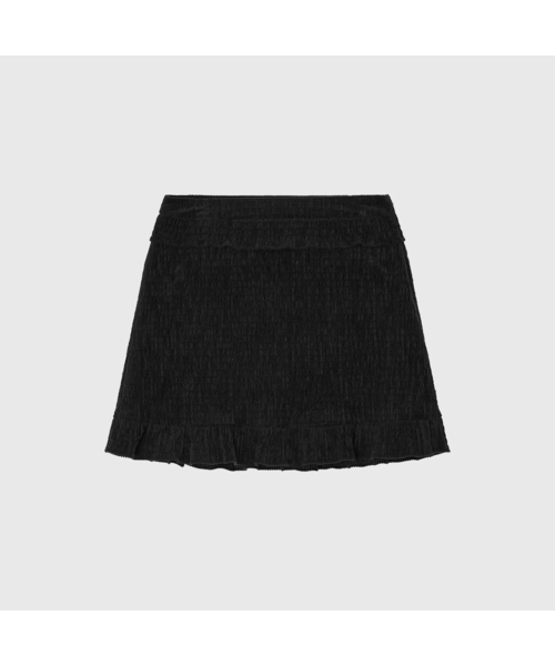 リオナフリルスカート_ブラック / RIONA FRILL SKIRT_BLACK