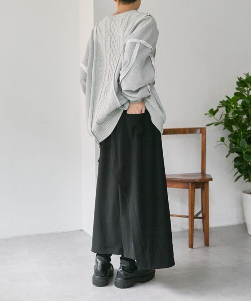 ear PAPILLONNER（イアパピヨネ）の「カーブラインスカート【SUM1 STYLE】（スカート・レディース・ブラック・FREE）」の15枚目の写真