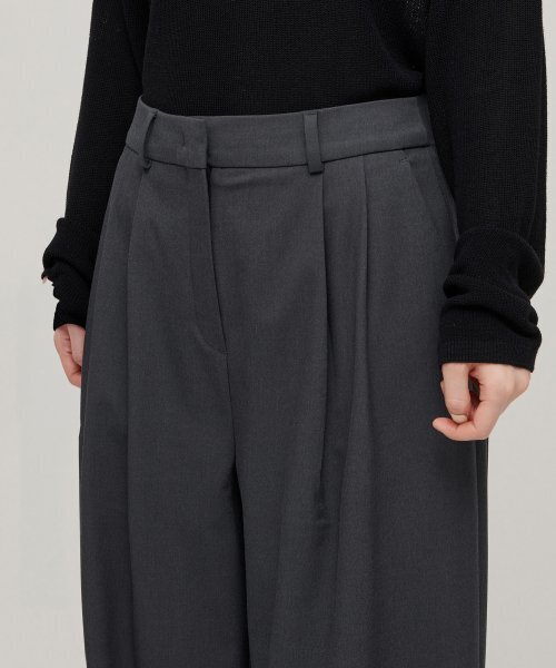 MUSINSA STANDARD WOMAN（ムシンサスタンダードウーマン）の「ウィメンズリアルワイドベルト付きスラックス[グレー]（スラックス・レディース・その他・24/25/26/28/29/30/27）」の14枚目の写真