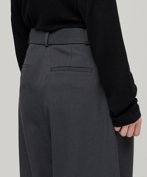 MUSINSA STANDARD WOMAN（ムシンサスタンダードウーマン）の「ウィメンズリアルワイドベルト付きスラックス[グレー]（スラックス・レディース・その他・24/25/26/28/29/30/27）」の9枚目の写真