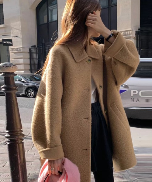 セール】ウールライクステンカラーコート（チェスターコート）｜Doula