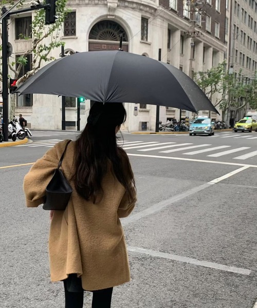 Doula Doula(ドゥーラドゥーラ)の「ウールライクステンカラーコート(チェスターコート・レディース・ブラック/キャメル/オフホワイト・FREE)」の17枚目の写真