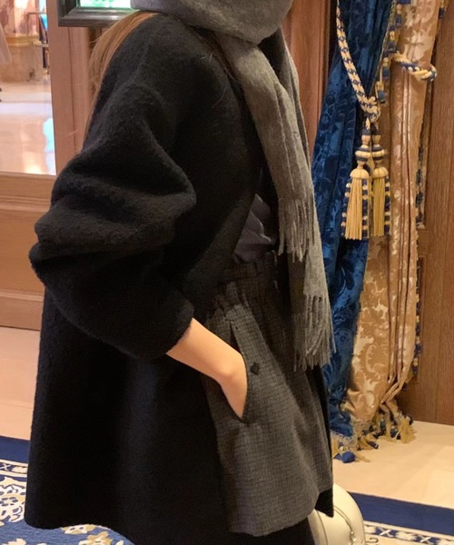 Doula Doula(ドゥーラドゥーラ)の「ウールライクステンカラーコート(チェスターコート・レディース・ブラック/キャメル/オフホワイト・FREE)」の22枚目の写真