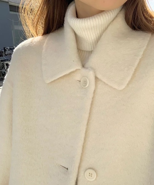 Doula Doula(ドゥーラドゥーラ)の「ウールライクステンカラーコート(チェスターコート・レディース・ブラック/キャメル/オフホワイト・FREE)」の16枚目の写真