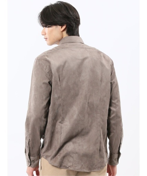 m.f.editorial（エムエフエディトリアル）の「シャツ メンズ 長袖 ストレッチ 起毛 カッタウェイ ややゆったり ルーズフィット （シャツ/ブラウス・メンズ・アイボリー/ブラウン・X-LARGE/LARGE/MEDIUM）」の14枚目の写真