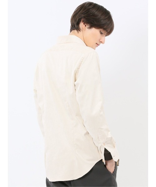 m.f.editorial（エムエフエディトリアル）の「シャツ メンズ 長袖 ストレッチ 起毛 カッタウェイ ややゆったり ルーズフィット （シャツ/ブラウス・メンズ・アイボリー/ブラウン・X-LARGE/LARGE/MEDIUM）」の19枚目の写真