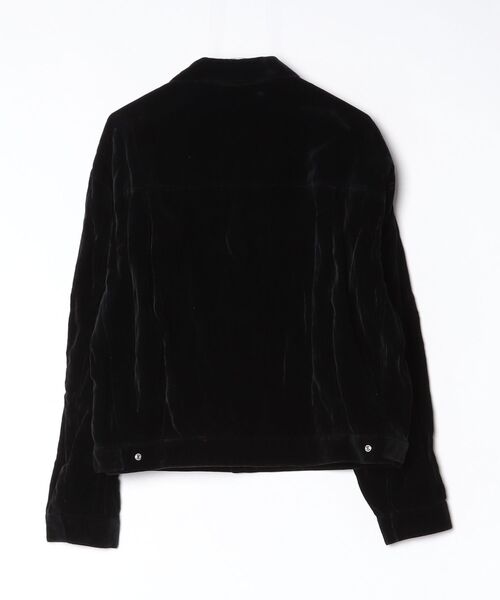 GARDEN TOKYO(ガーデントウキョウ)の「THOUSANDS×吾亦紅/サウザンズ×ワレモコウ/WRINKLED VELVET TRUCKER JACKET/吾亦紅別注(ブルゾン・メンズ・ブラック・L/M)」の4枚目の写真
