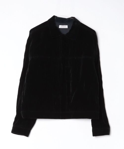GARDEN TOKYO(ガーデントウキョウ)の「THOUSANDS×吾亦紅/サウザンズ×ワレモコウ/WRINKLED VELVET TRUCKER JACKET/吾亦紅別注(ブルゾン・メンズ・ブラック・L/M)」の6枚目の写真