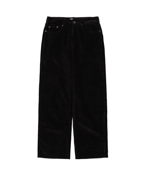 Washed Twotone Corduroy Pants Black