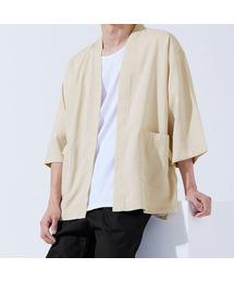 TOPBOY（トップボーイ）の「ルーズフィットリネン無地ローブカーディガンベージュ（カーディガン/ボレロ）」