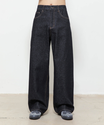 BEGIN202（ビギン202）の「ワイドセミフレアデニムパンツ[ノンフェイデッドインディゴ]（デニムパンツ）」