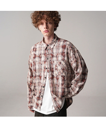 ZENDUST（ジェンダスト）の「Jidan Overfit Check Shirt BROWN（シャツ/ブラウス）」