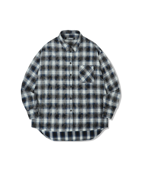 ZENDUST（ジェンダスト）の「Jidan Overfit Check Shirt BROWN（シャツ/ブラウス・レディース・ブラウン・MEDIUM/LARGE/X-LARGE）」の6枚目の写真