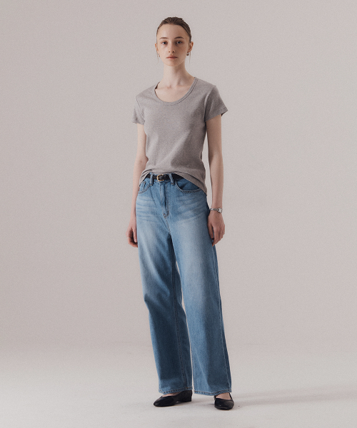 SILN(シルン)の「High-waist classic denim (BLUE)(デニムパンツ・レディース・その他・MEDIUM/SMALL)」の2枚目の写真