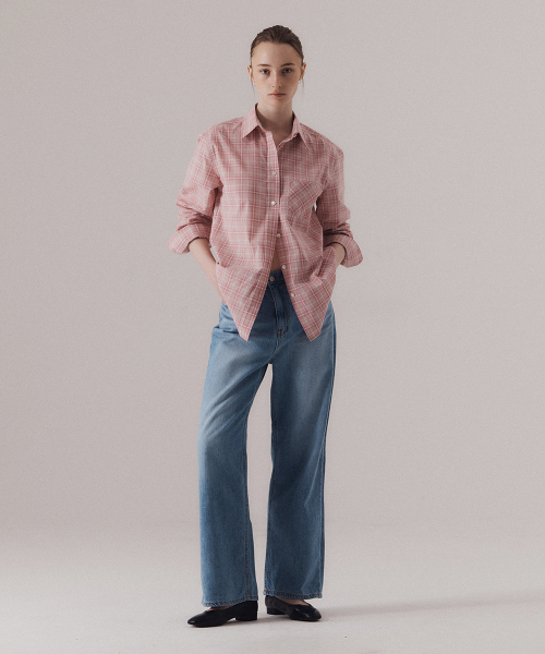 SILN(シルン)の「High-waist classic denim (BLUE)(デニムパンツ・レディース・その他・MEDIUM/SMALL)」の3枚目の写真