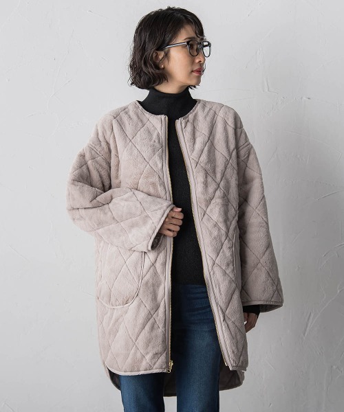 la.f…(ラエフ)の「【WEB限定】”まるで毛布”どちらも主役リバーシブルアウター(ノーカラーコート・レディース・ベージュ/オフホワイト/ブラック・9号/11号)」の3枚目の写真