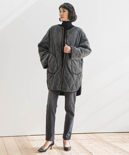 la.f…(ラエフ)の「【WEB限定】”まるで毛布”どちらも主役リバーシブルアウター(ノーカラーコート・レディース・ベージュ/オフホワイト/ブラック・9号/11号)」の21枚目の写真