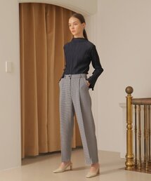 CHECK BAGGY PANTS_BLACK