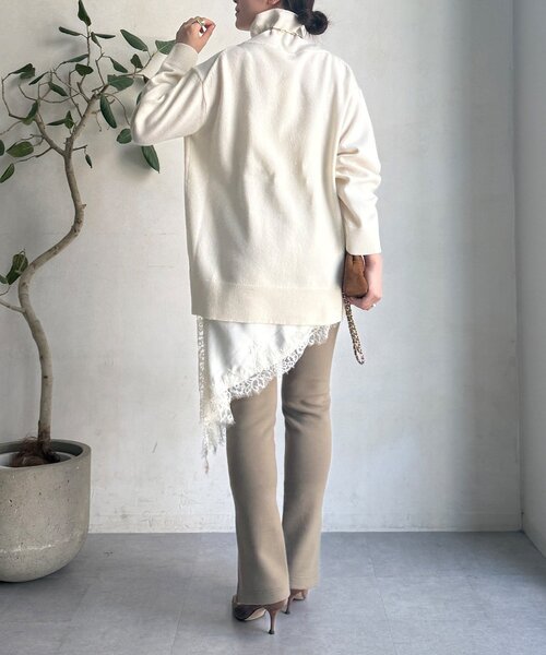 DouDou(ドゥドゥ)の「ウール混タートルチュニック(ニット/セーター・レディース・グレー/オフホワイト/ブルー・FREE)」の22枚目の写真