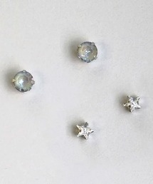 Zoule ゾーラ：HARU:ME  ハルミーシリーズ　Haru-2　星　スター　ストーン　イヤリング(貼るピアス)