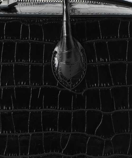 MAISON CANAU メゾン カナウ ボックスボストンL別注クロコ型押し