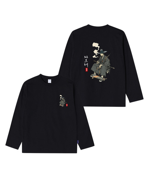 OHP（ワンハンドレッドパーセント）の「OHPxHARMONIA ナグネベーシック長袖Tシャツ6（Tシャツ/カットソー・メンズ・ホワイト/ブラック・2XL/XL/M/L）」の2枚目の写真
