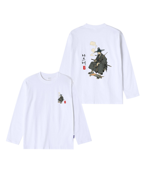 OHP（ワンハンドレッドパーセント）の「OHPxHARMONIA ナグネベーシック長袖Tシャツ6（Tシャツ/カットソー・メンズ・ホワイト/ブラック・2XL/XL/M/L）」の4枚目の写真