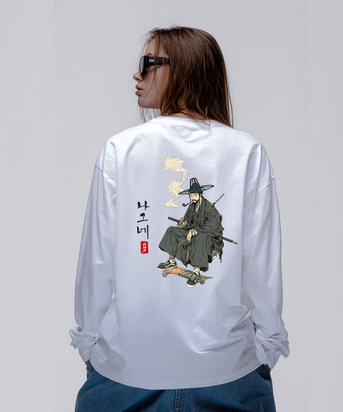 OHP（ワンハンドレッドパーセント）の「OHPxHARMONIA ナグネベーシック長袖Tシャツ6（Tシャツ/カットソー・メンズ・ホワイト/ブラック・2XL/XL/M/L）」の6枚目の写真