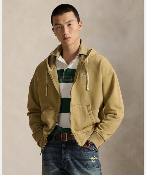 リラックス フィット ループバック フリース フーディ