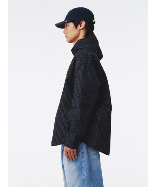 KIJUN MEN(キジュンメンズ)の「Check Hoodie Shirt Navy(その他アウター・メンズ・その他・MEDIUM/LARGE/X-LARGE)」の5枚目の写真