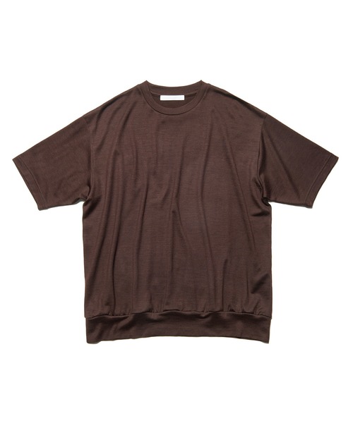 SOPHNET.(ソフネット)の「WASHABLE WOOL S/S TOP(Tシャツ/カットソー・メンズ・グリーン/ブラウン/ライトグレー/ブラック・4/3/2/5/1)」の3枚目の写真