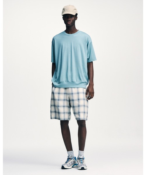 SOPHNET.(ソフネット)の「WASHABLE WOOL S/S TOP(Tシャツ/カットソー・メンズ・グリーン/ブラウン/ライトグレー/ブラック・4/3/2/5/1)」の6枚目の写真