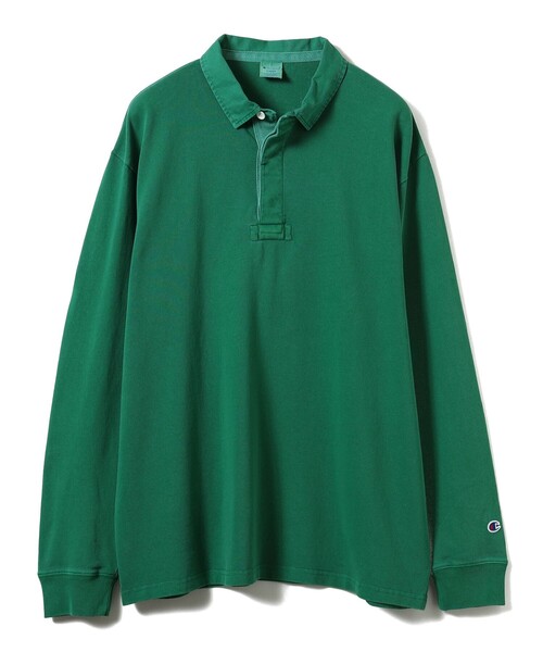 Champion(チャンピオン)の「【別注】Champion / Rugger Shirt(ポロシャツ・メンズ・グリーン/ブラック・L/M/S/XL)」の2枚目の写真