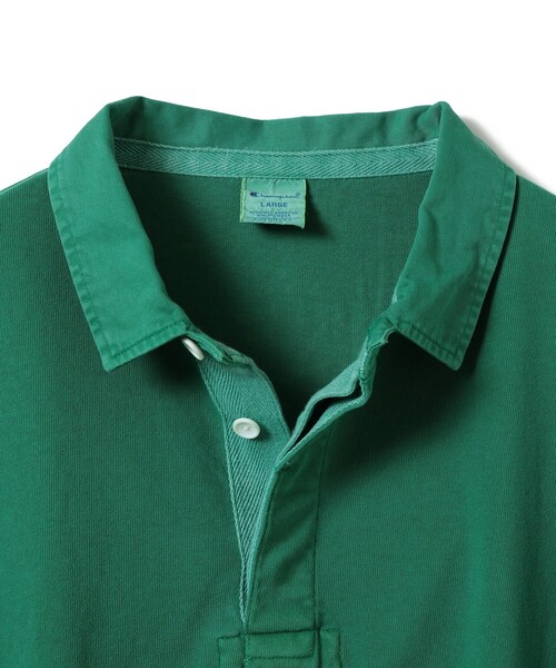 Champion(チャンピオン)の「【別注】Champion / Rugger Shirt(ポロシャツ・メンズ・グリーン/ブラック・L/M/S/XL)」の6枚目の写真