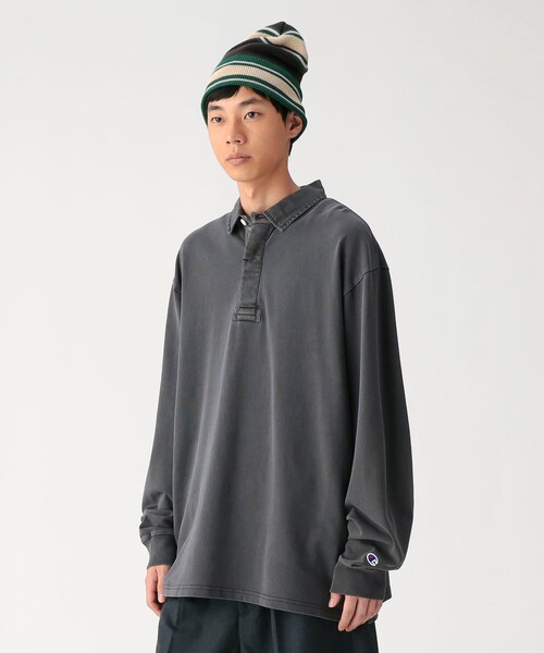 Champion（チャンピオン）の「【別注】Champion / Rugger Shirt（ポロシャツ・メンズ・グリーン/ブラック・L/M/S/XL）」の12枚目の写真