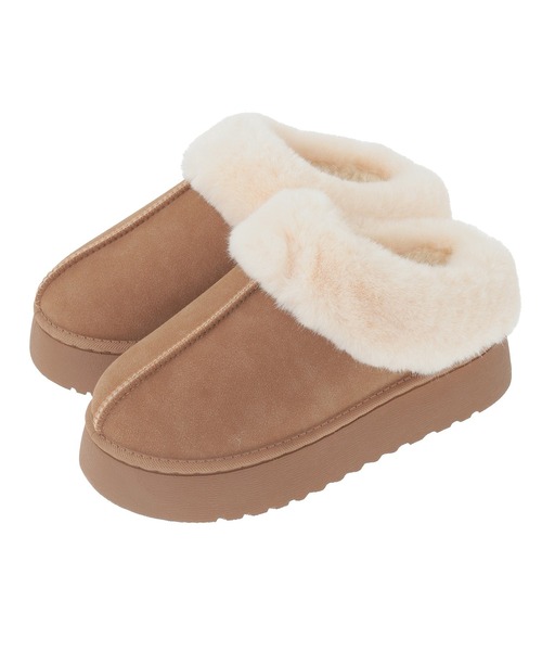 Green　Parks（グリーンパークス）の「・minia フェイクムートンスリッポン（ブーツ・レディース・グレー/ブラウン/キャメル・M/L）」の14枚目の写真