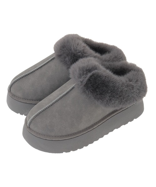 Green　Parks（グリーンパークス）の「・minia フェイクムートンスリッポン（ブーツ・レディース・グレー/ブラウン/キャメル・M/L）」の15枚目の写真