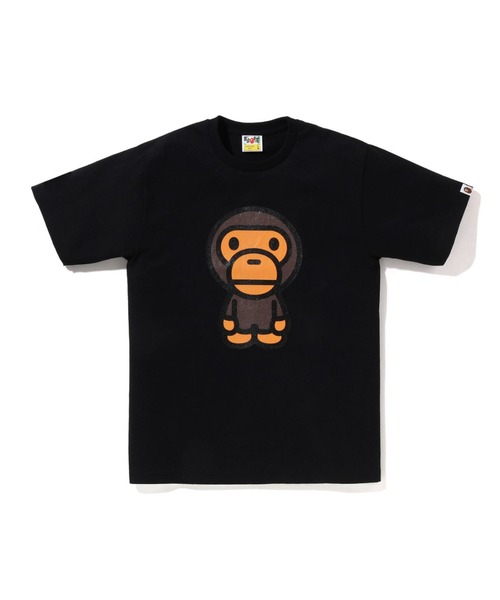 A BATHING APE(アベイシングエイプ)の「GLITTER BIG BABY MILO TEE(Tシャツ/カットソー・メンズ・ブラック・XXX-LARGE/X-LARGE/XX-LARGE/SMALL/LARGE/MEDIUM)」の1枚目の写真