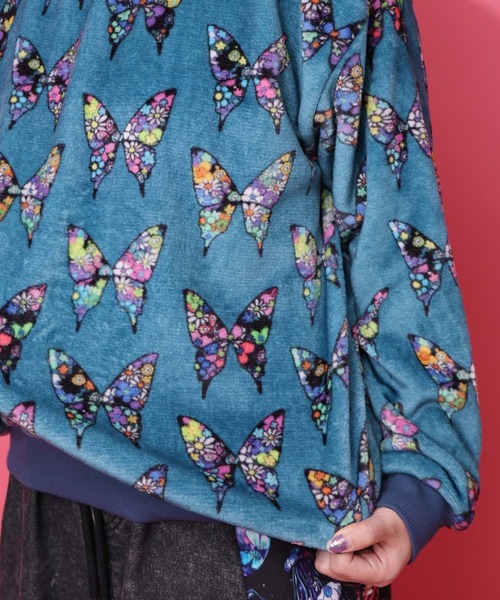 ScoLar（スカラー）の「153780：3柄展開両面フランネルプルオーバー（Tシャツ/カットソー・レディース・オレンジ/ブラック/ブルー・M）」の8枚目の写真