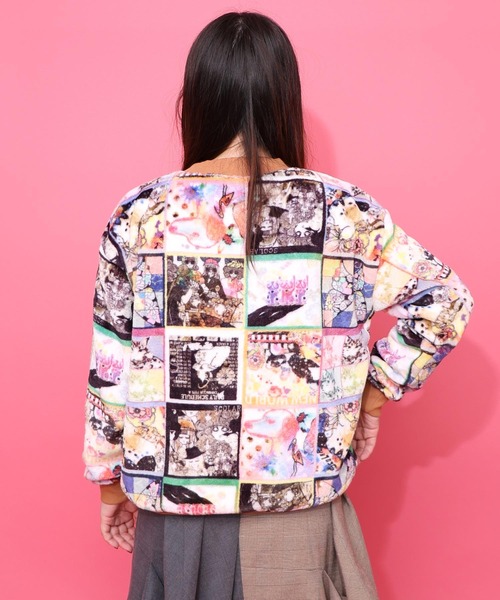 ScoLar（スカラー）の「153780：3柄展開両面フランネルプルオーバー（Tシャツ/カットソー・レディース・オレンジ/ブラック/ブルー・M）」の12枚目の写真