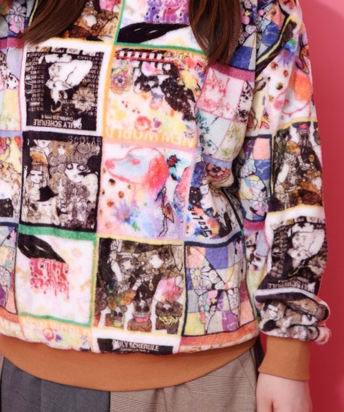 ScoLar（スカラー）の「153780：3柄展開両面フランネルプルオーバー（Tシャツ/カットソー・レディース・オレンジ/ブラック/ブルー・M）」の13枚目の写真