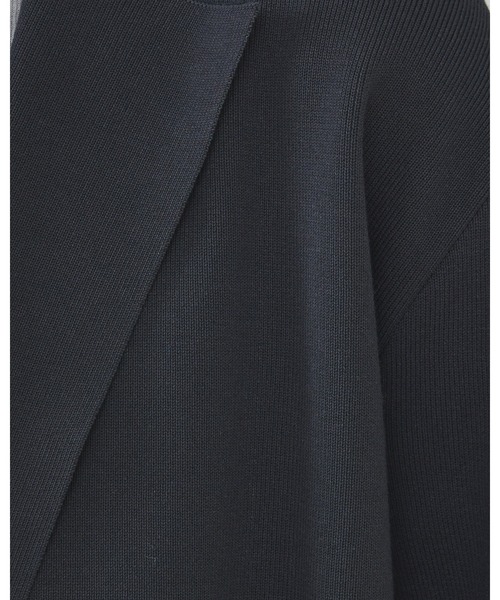 qualite（カリテ）の「ニットテーラードジャケット/オフィスカジュアル/春服（テーラードジャケット・レディース・オフホワイト/チャコールグレー・フリー）」の13枚目の写真