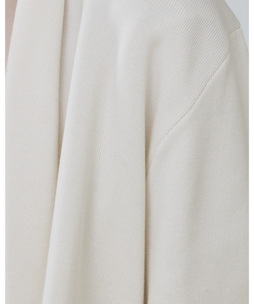 qualite（カリテ）の「ニットテーラードジャケット/オフィスカジュアル/春服（テーラードジャケット・レディース・オフホワイト/チャコールグレー・フリー）」の12枚目の写真