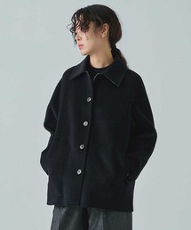 CASHMERE CASHMERE（カシミヤカシミヤ）の「【CASHMERE CASHMERE/カシミヤカシミヤ】CASHMERE/SILK/WOOL SHORT COAT/カシミヤシルクウールショートコート/ステンカラーコート（ステンカラーコート）」