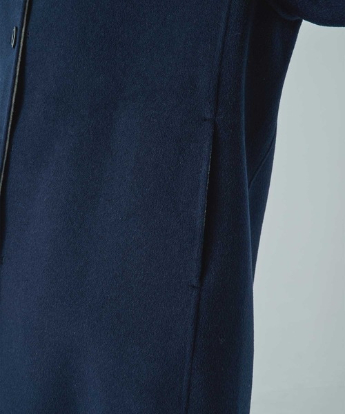 CASHMERE CASHMERE(カシミヤカシミヤ)の「【CASHMERE CASHMERE/カシミヤカシミヤ】CASHMERE/SILK/WOOL SHORT COAT/カシミヤシルクウールショートコート/ステンカラーコート(ステンカラーコート・レディース・ダークネイビー/ブラック・40/44)」の17枚目の写真