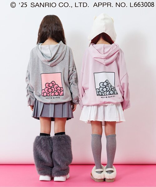 sanrio(サンリオ)の「【ハローキティ】BIGフーディ(パーカー・キッズ・グレー/オフホワイト/ピンク・XX-SMALL/X-SMALL/SMALL/MEDIUM)」の7枚目の写真