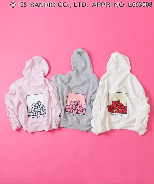 sanrio(サンリオ)の「【ハローキティ】BIGフーディ(パーカー・キッズ・グレー/オフホワイト/ピンク・XX-SMALL/X-SMALL/SMALL/MEDIUM)」の8枚目の写真