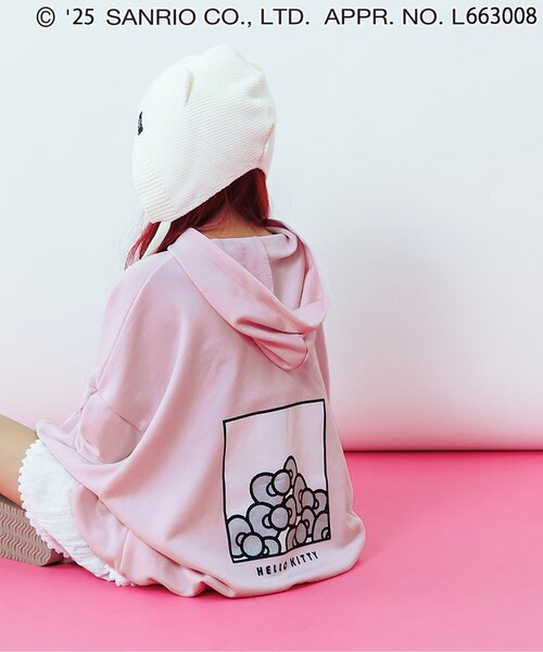 sanrio(サンリオ)の「【ハローキティ】BIGフーディ(パーカー・キッズ・グレー/オフホワイト/ピンク・XX-SMALL/X-SMALL/SMALL/MEDIUM)」の13枚目の写真