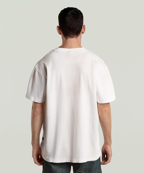 G-STAR(ジースター)の「Sunfaded Applique Loose T-Shirt/ヴィンテージライクサンフェード加工アップリケロゴルーズTシャツ(Tシャツ/カットソー・メンズ・ブラック/ホワイト・XX-LARGE/X-LARGE/LARGE/MEDIUM/SMALL/X-SMALL/XX-SMALL)」の11枚目の写真