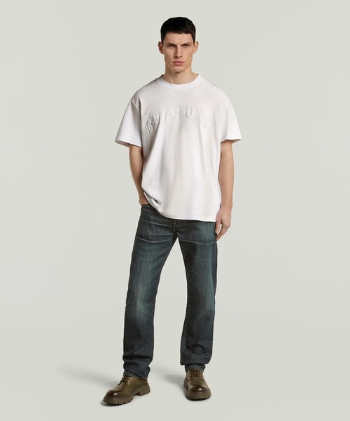 G-STAR(ジースター)の「Sunfaded Applique Loose T-Shirt/ヴィンテージライクサンフェード加工アップリケロゴルーズTシャツ(Tシャツ/カットソー・メンズ・ブラック/ホワイト・XX-LARGE/X-LARGE/LARGE/MEDIUM/SMALL/X-SMALL/XX-SMALL)」の10枚目の写真